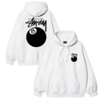 Stussy 8 Ball White Hoodie